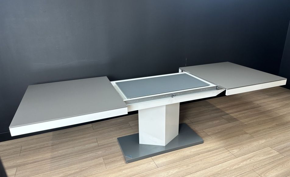 [outlet] Stół rozkładany akrylowy szary połysk MODEL „S” - 3
